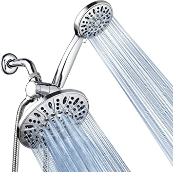 dual shower heads - Aquadance 3-Way Rainfall Chrome Finish Shower Head